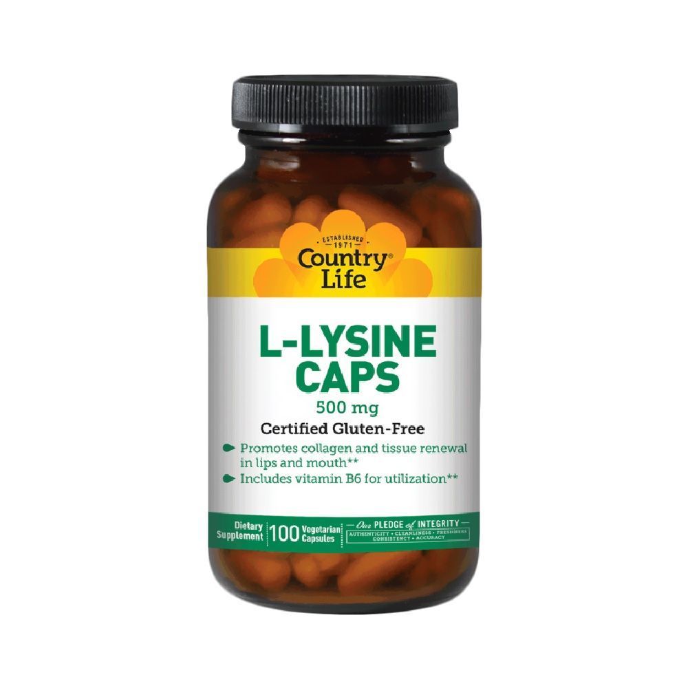 Country Life L-Lysine 500 mg With Vitamin B-6 Capsules 100&#039;s