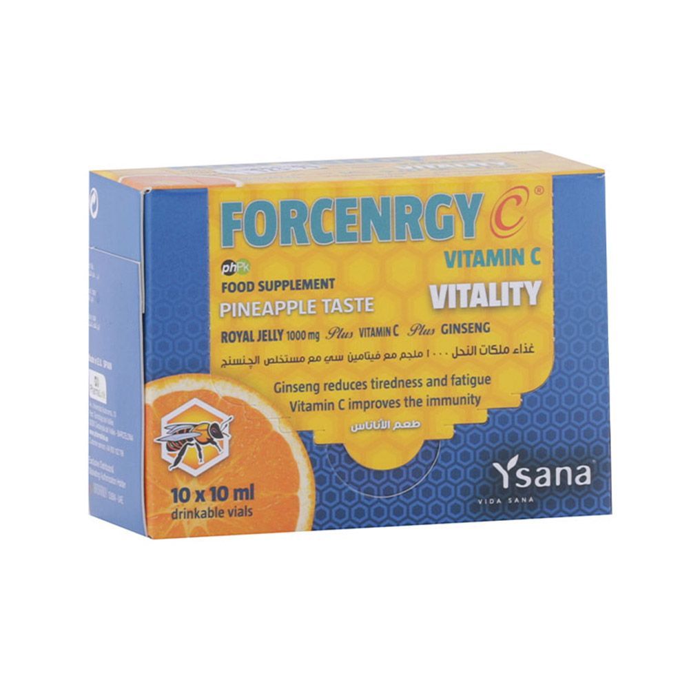 Forcenrgy C Vitality Vitality Drinkable Vials Pineapple 10mL 10's