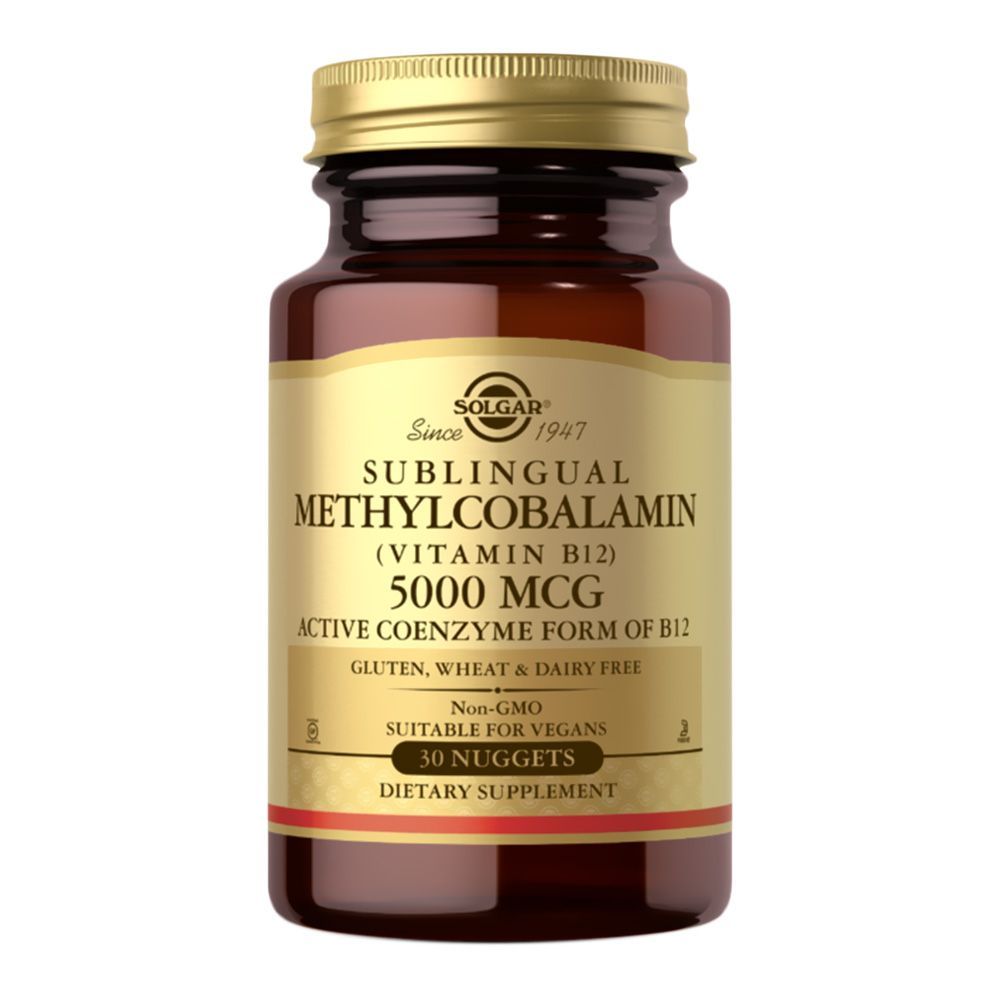 Solgar Methycobalamin Vitamin B12 5000 mcg Sublingual Nuggets 30&#039;s