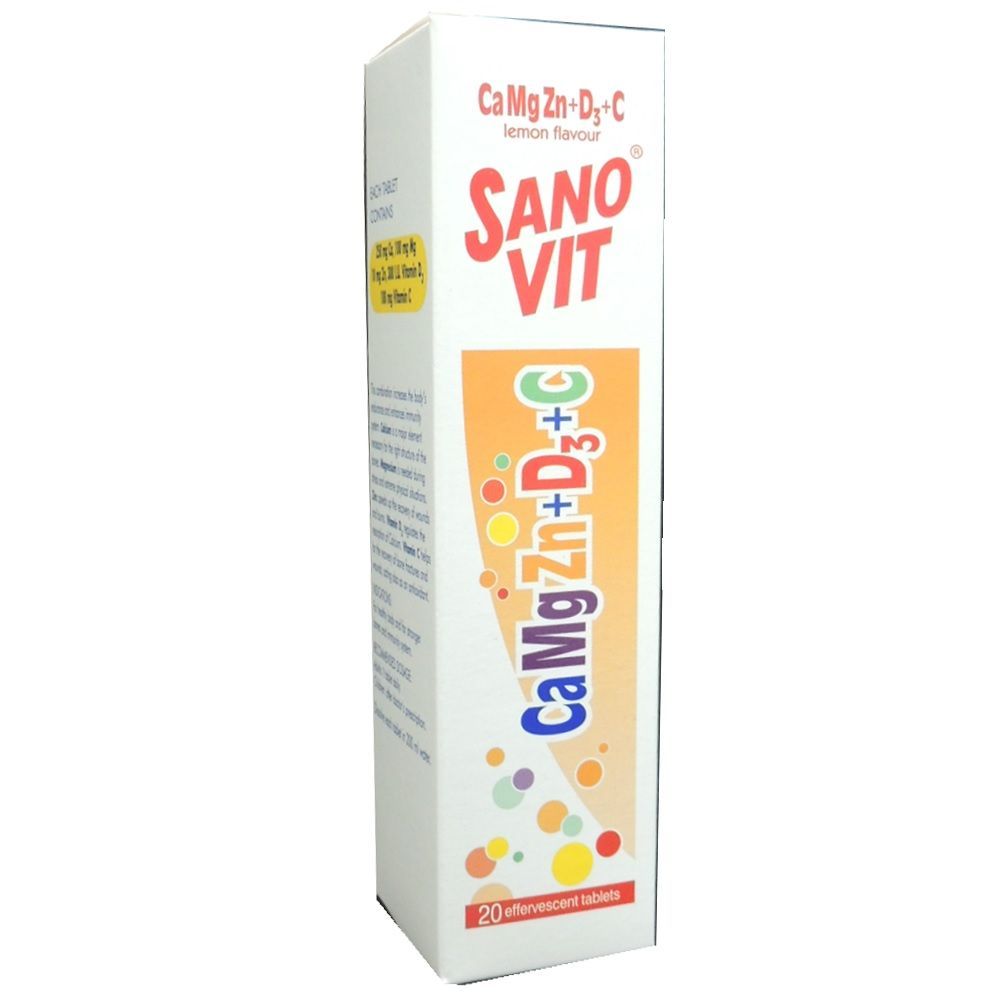 Sanovit CaMgZn+D3+C Effervescent Tablets 20&#039;s