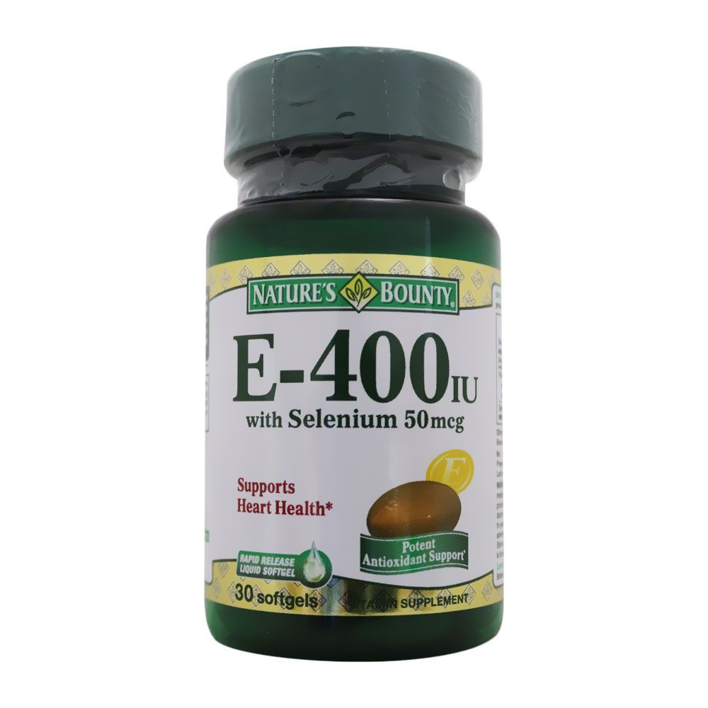 Nature&#039;s Bounty E-400IU with Selenium 50 mcg Softgels 30&#039;s