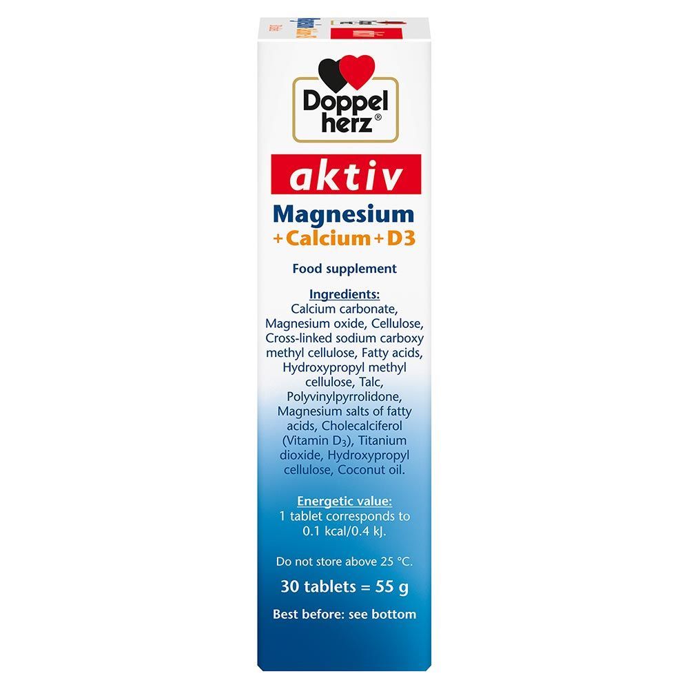 Doppelherz aktiv Magnesium + Calcium + D3 Tablets 30&#039;s