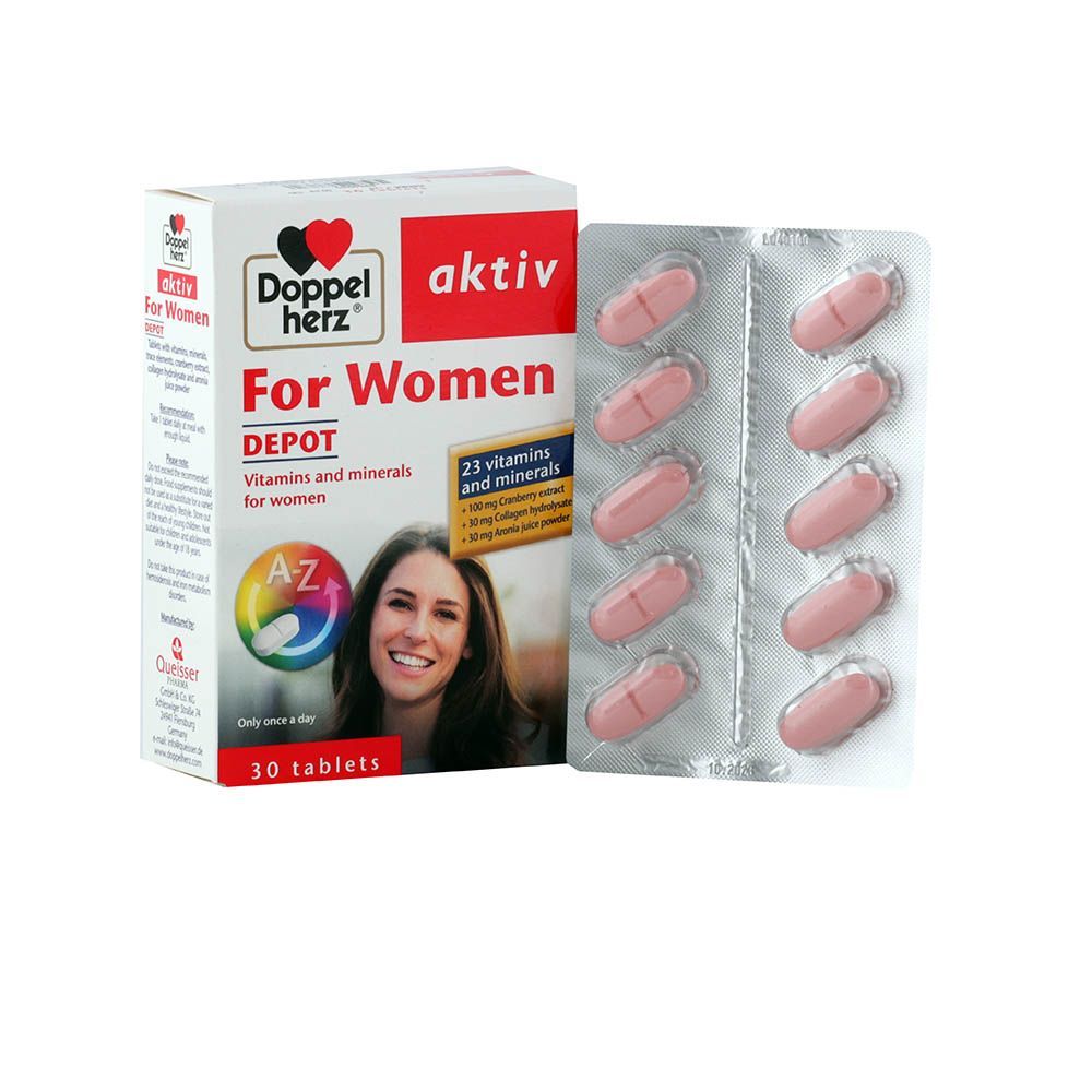 Doppelherz aktiv Vitamins and Minerals Depot For Women Tablets 30&#039;s