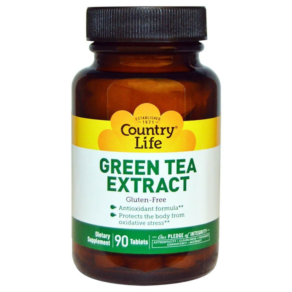 Country Life Green Tea Extract Tablets 90&#039;s,Expiry Date:August-2022