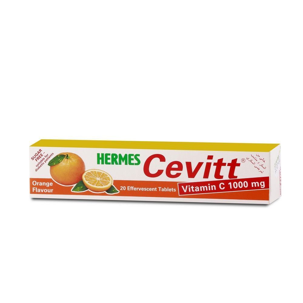 Hermes Cevitt 1000MG Orange Effervescent Tablets 20&#039;s