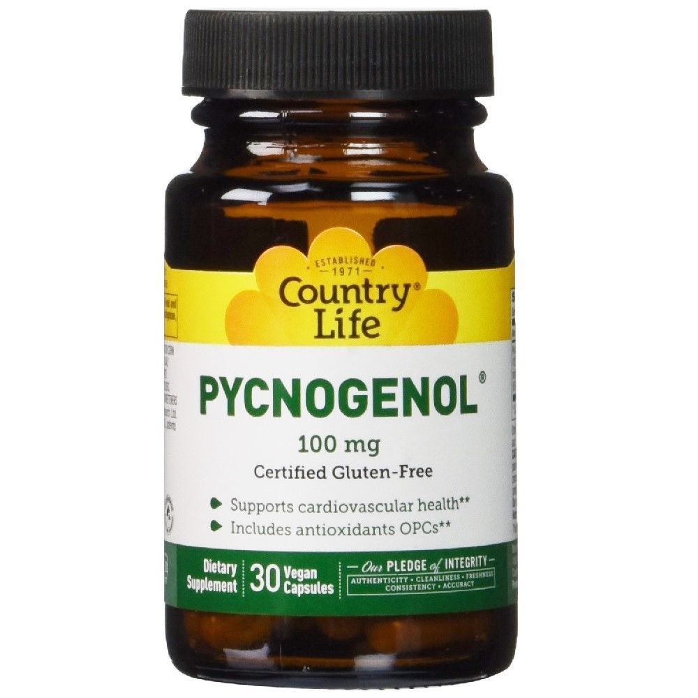 Country Life Pycnogenol 100 mg Vegan Capsules 30&#039;s,Expiry Date:July-2022