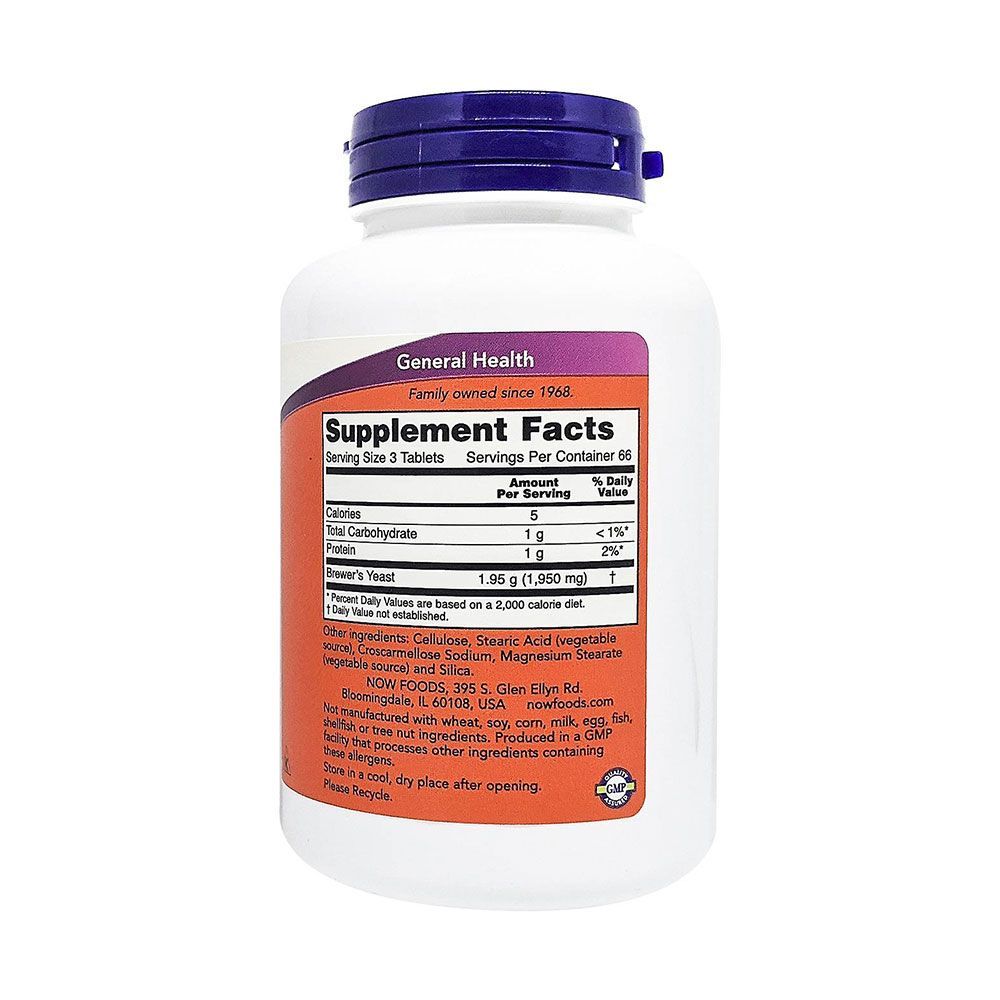 Now Brewer&#039;s Yeast 650 mg Tablets 200&#039;s