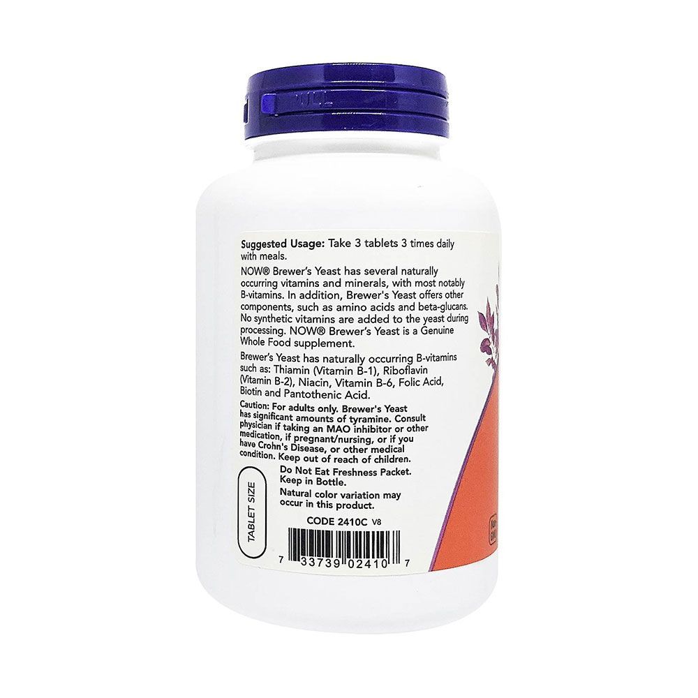 Now Brewer&#039;s Yeast 650 mg Tablets 200&#039;s