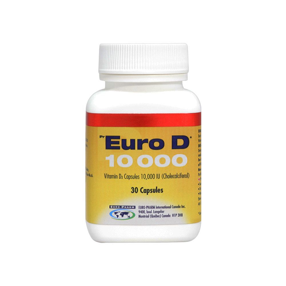 Euro D 10000 IU Capsules 30&#039;s