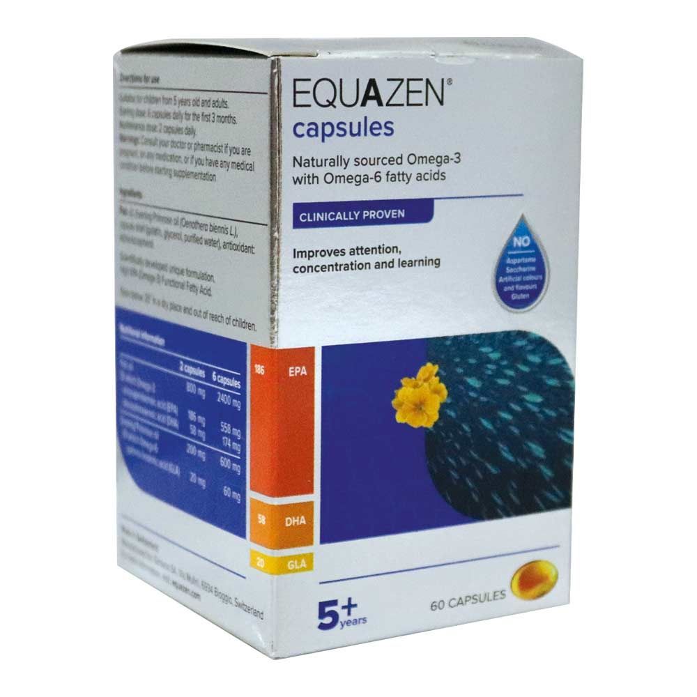 Equazen® Omega-3 &amp; Omega-6 fatty acids for 5+ years Capsules 60&#039;s