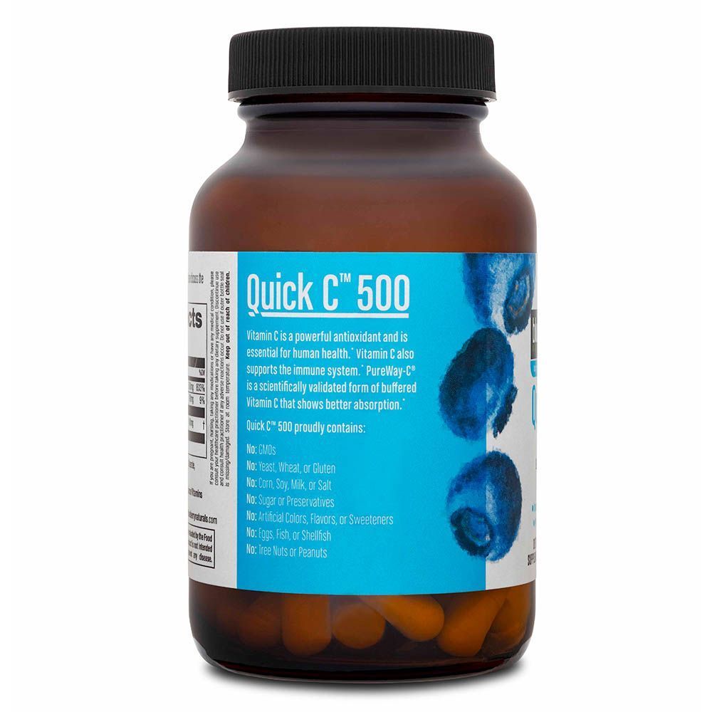 Blueberry Naturals Buffered Quick C 500 mg Vegetarian Capsules 60&#039;s B0128