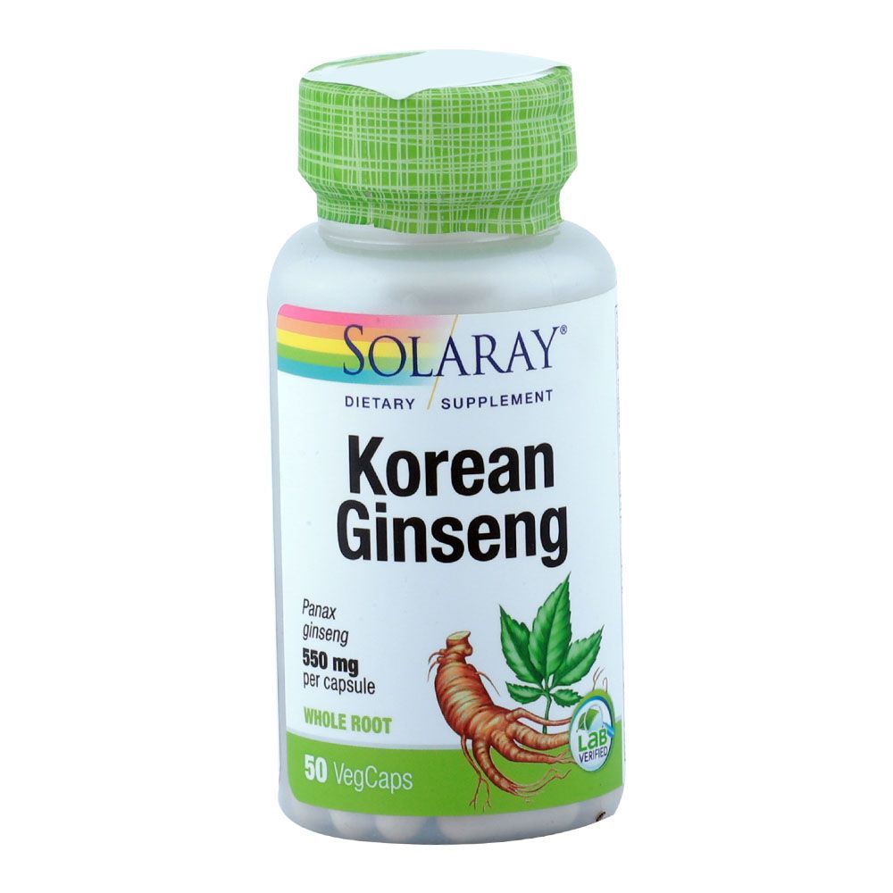 Solaray Korean Ginseng 550 mg VegCaps 50&#039;s