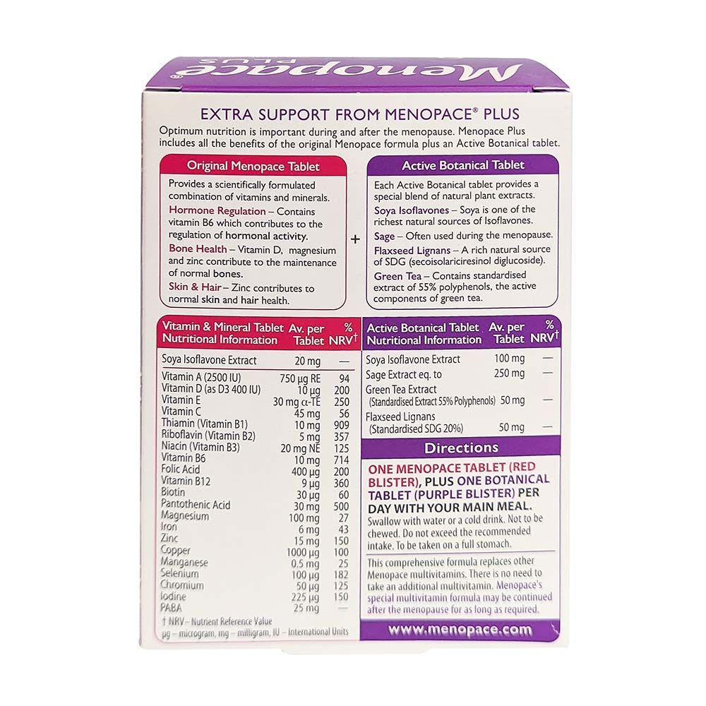 Vitabiotics Menopace Plus Tablets 56&#039;s