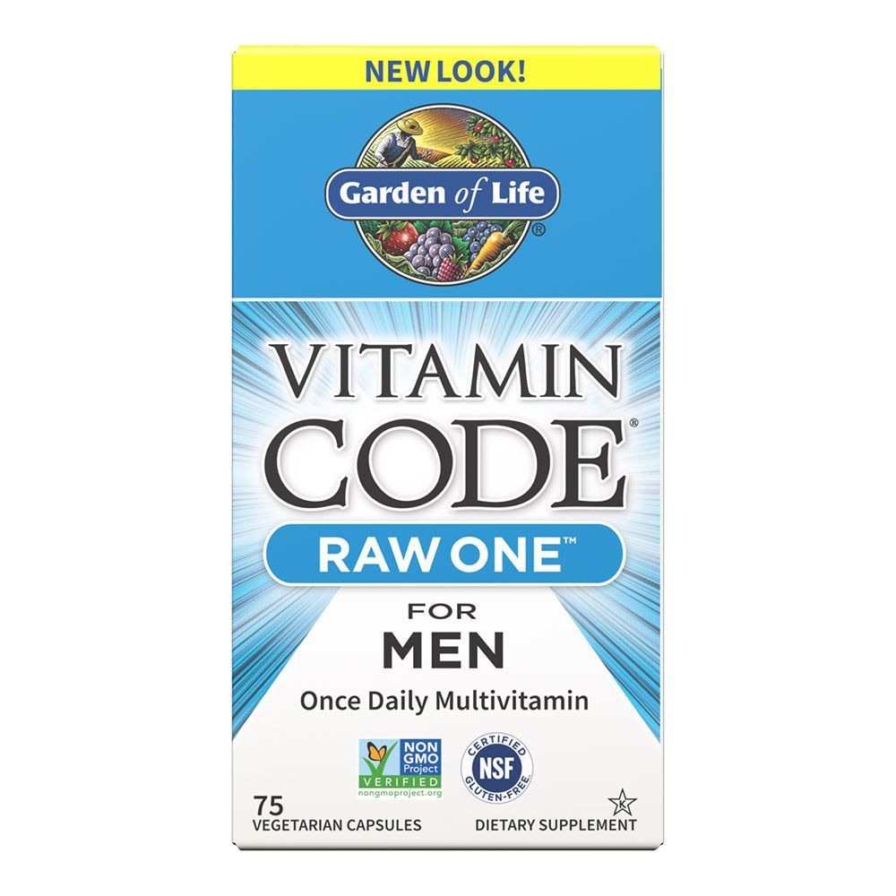 Garden of Life Vitamin Code Raw One For Men Vegetarian Capsules 75&#039;s