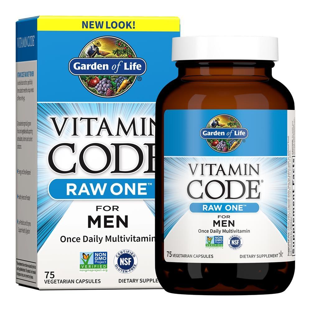 Garden of Life Vitamin Code Raw One For Men Vegetarian Capsules 75&#039;s