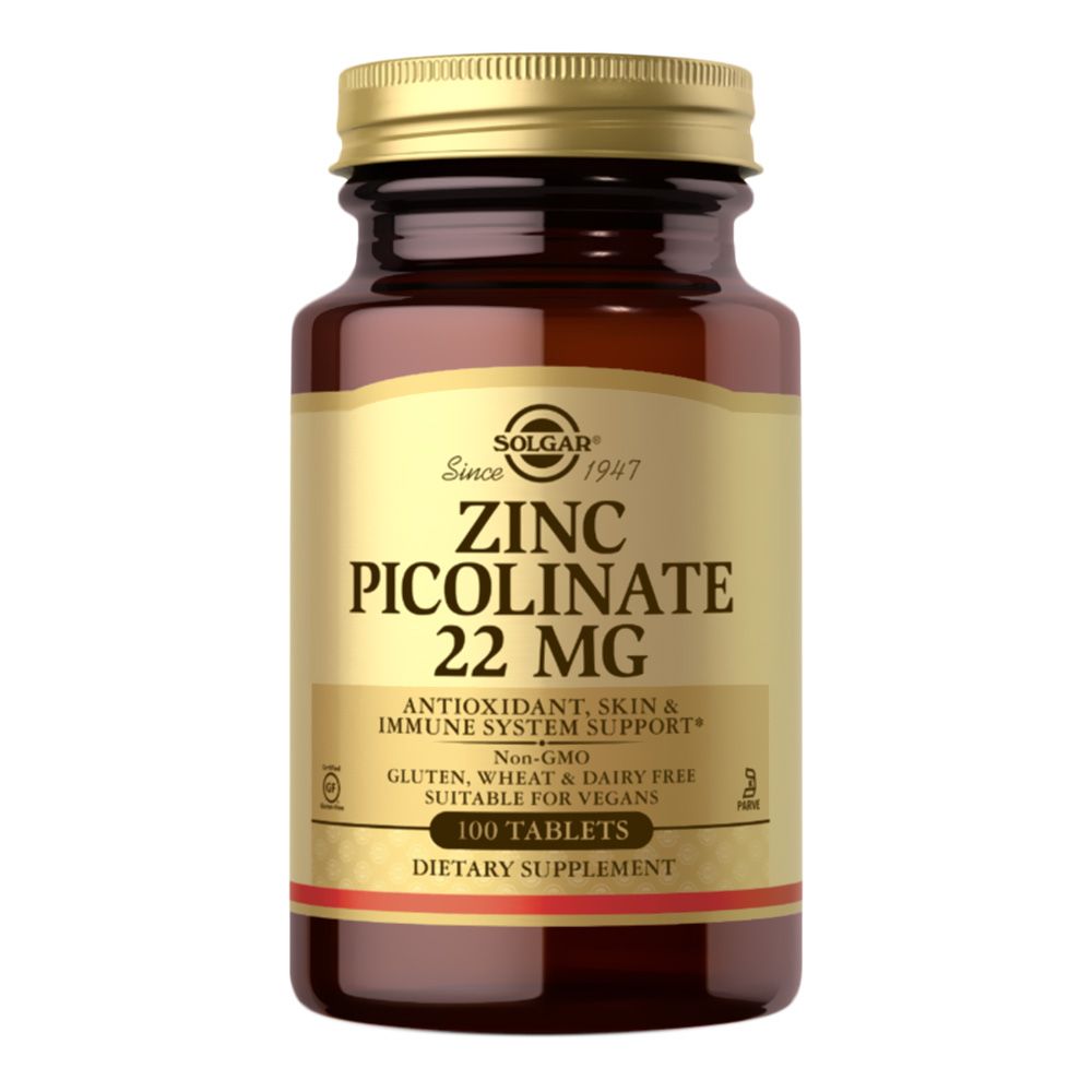 Solgar Zinc Picolinate 22 mg Tablets 100&#039;s