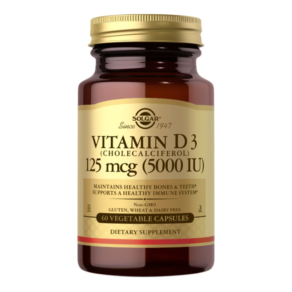 Solgar Vitamin D3 5000 IU Vegetable Capsules 60&#039;s