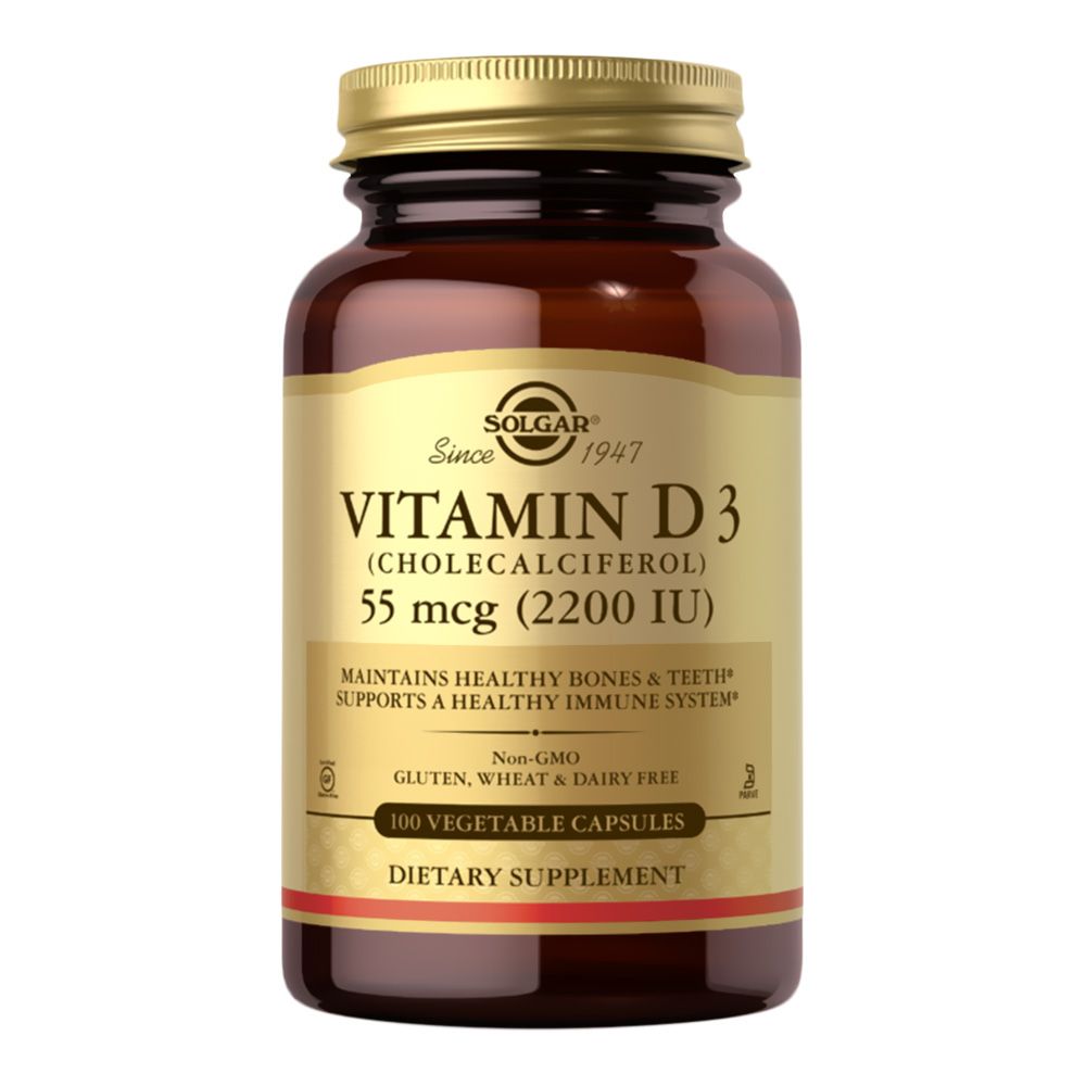 Solgar Vitamin D3 2200 IU Vegetable Capsules 100&#039;s