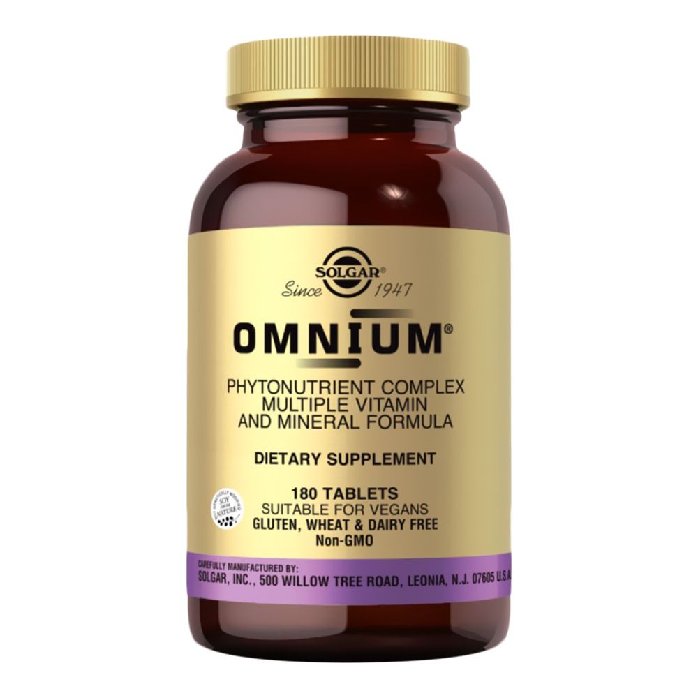 Solgar Omnium Multiple Vitamin And Mineral Tablets 180&#039;s