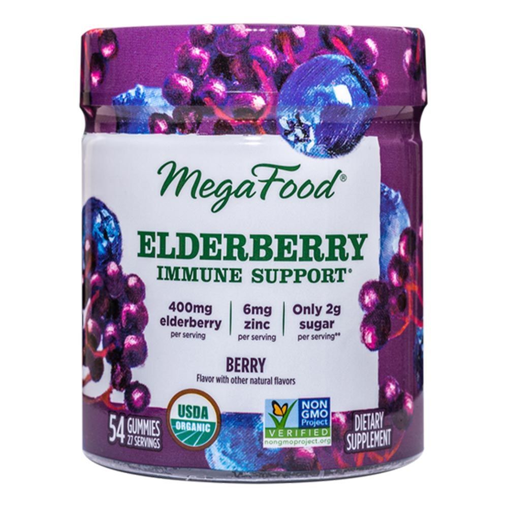 MegaFood Elderberry دعم المناعة Gummies Berry 54's