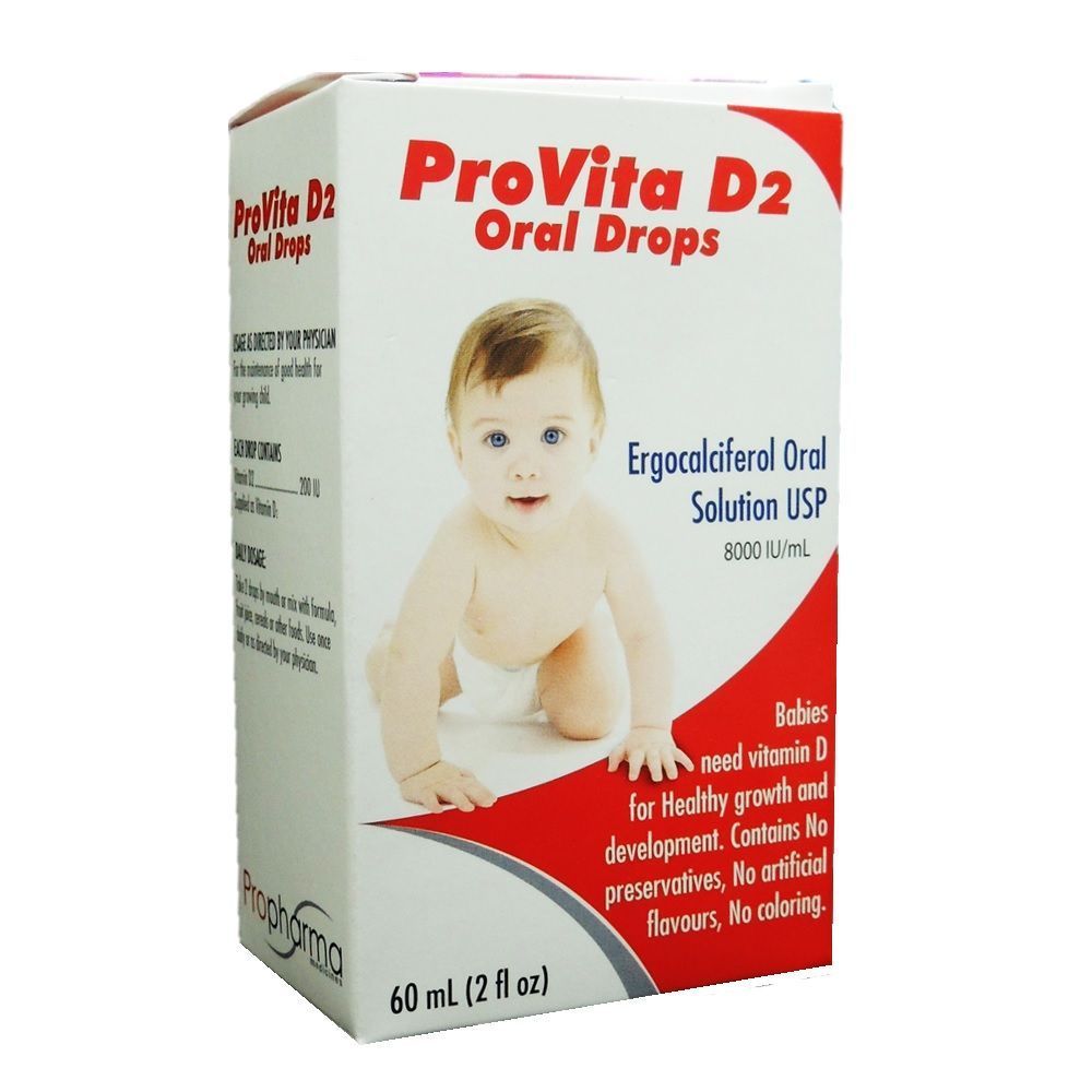 ProVita D2 Oral Drops 2 أونصة سائلة ، 60 مل