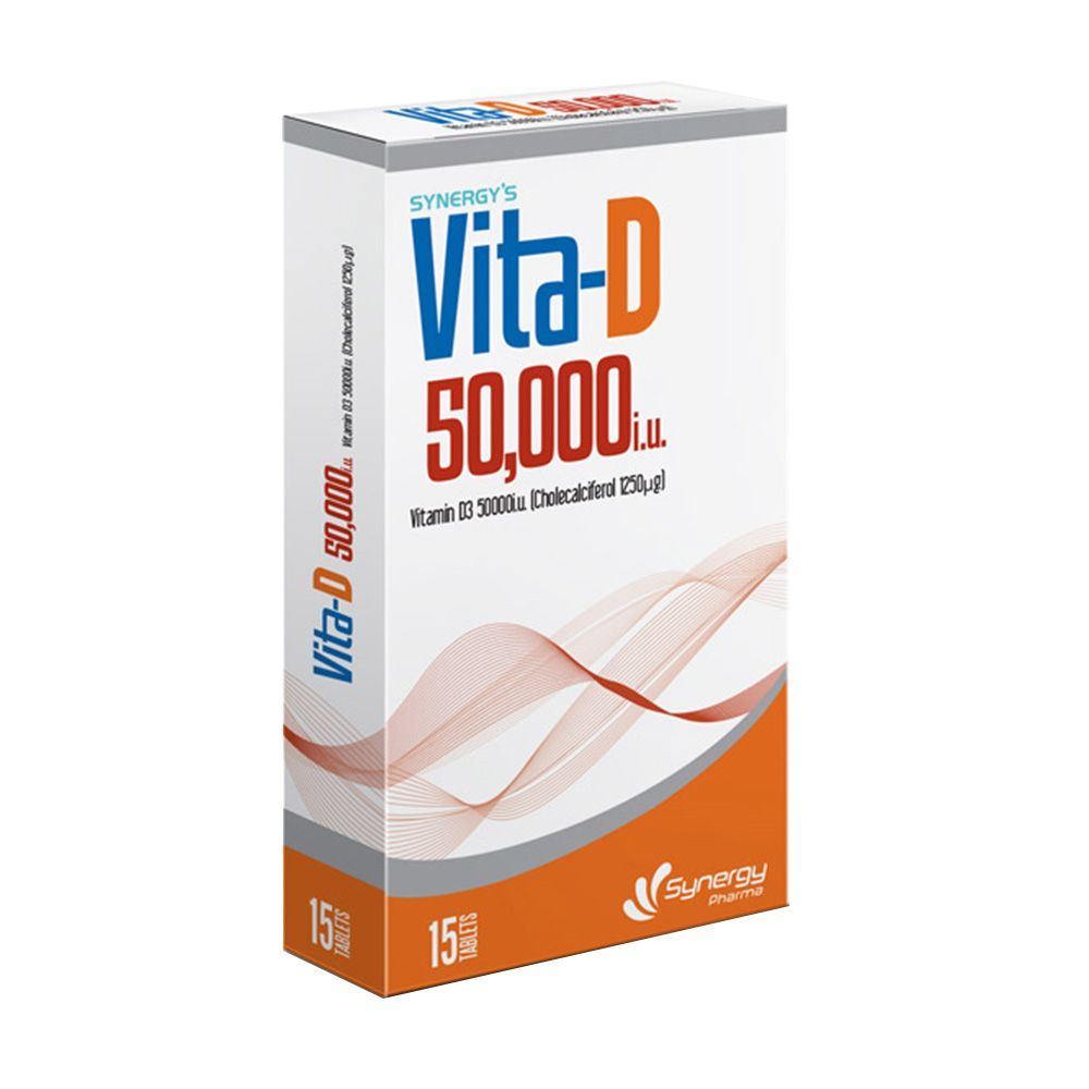 سينرجي Vita-D 50000 وحدة دولية 15 قرص