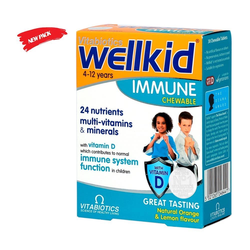 Vitabiotics Wellkid Immune Chewable Tablets 30&#039;s