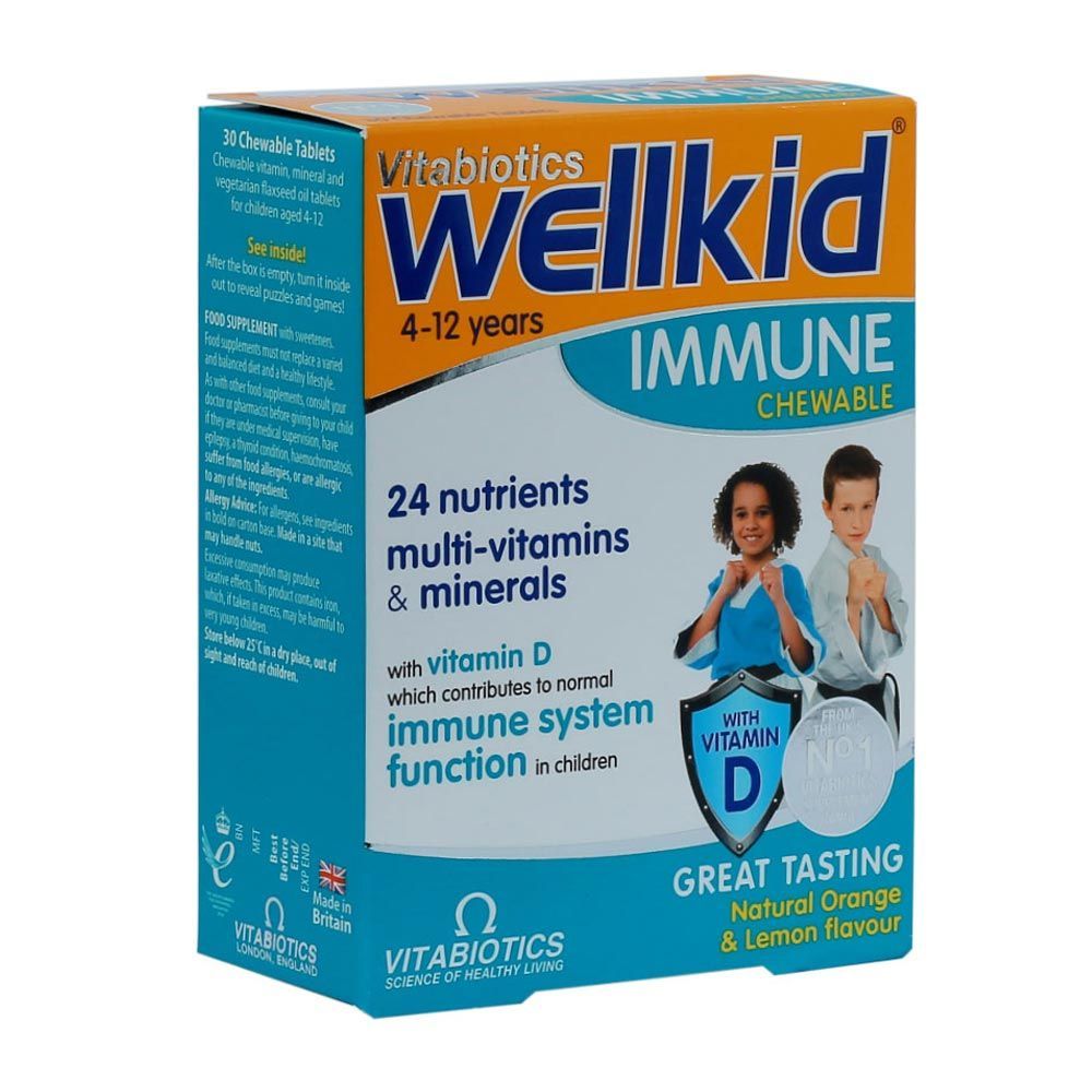 Vitabiotics Wellkid Immune Chewable Tablets 30&#039;s