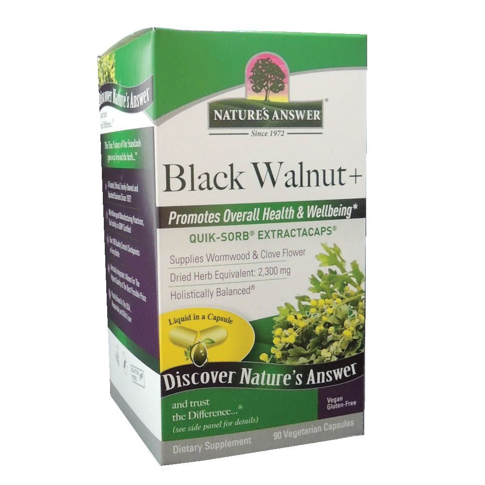 Nature&#039;s Answer Black Walnut + Vegetarian Capsules 90&#039;s