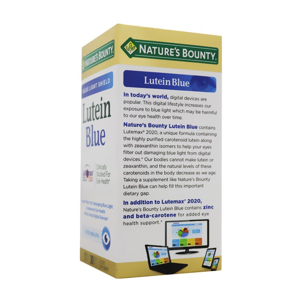 Nature's Bounty Lutein Blue Softgels 30 كبسولة