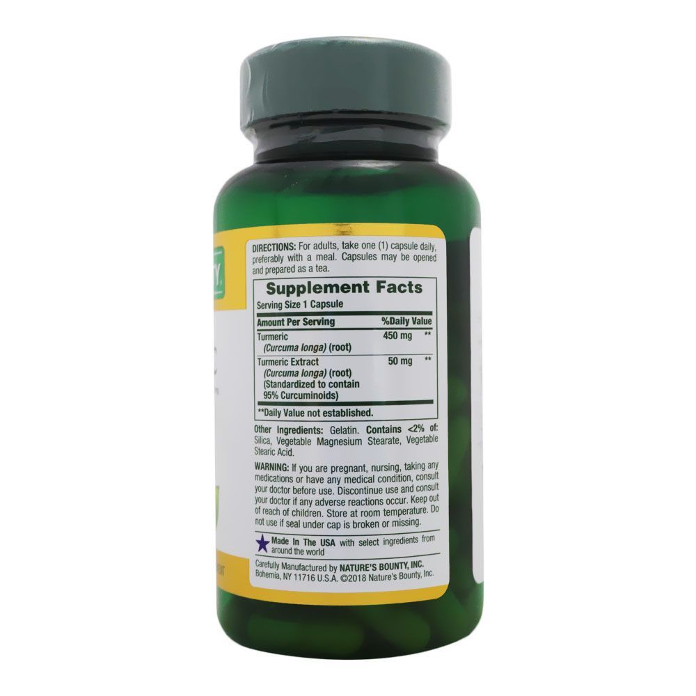 Nature&#039;s Bounty Turmeric 450 mg Capsules 60&#039;s