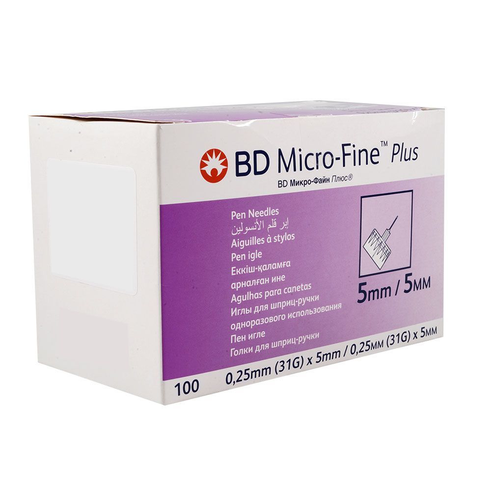 BD Micro-Fine Plus Insulin Pen Needles 31G x 5 mm 100&#039;s