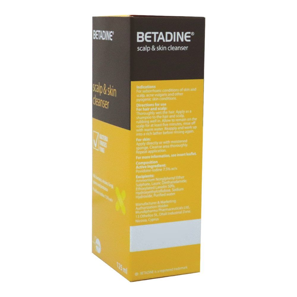 Betadine Scalp &amp; Skin Cleanser 125 mL