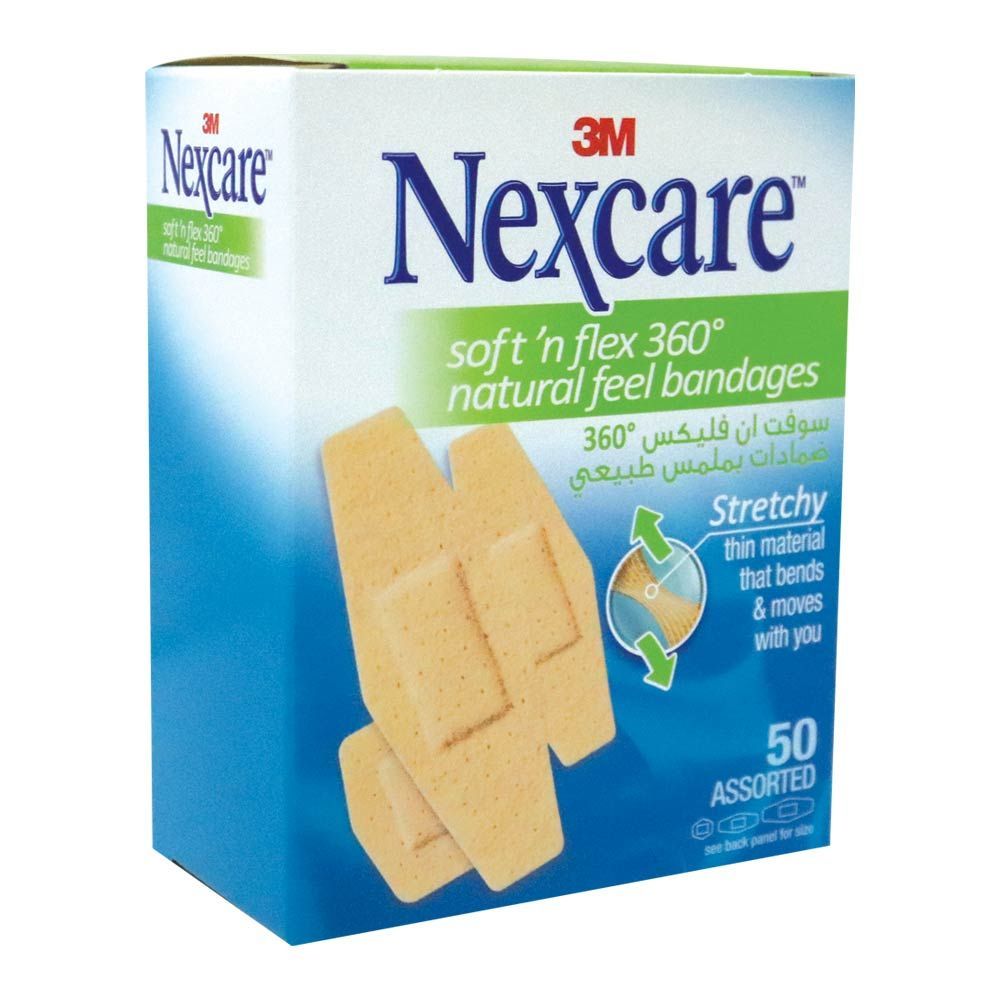 3M Nexcare Soft 'n flex ضمادة متنوعة 50 قطعة