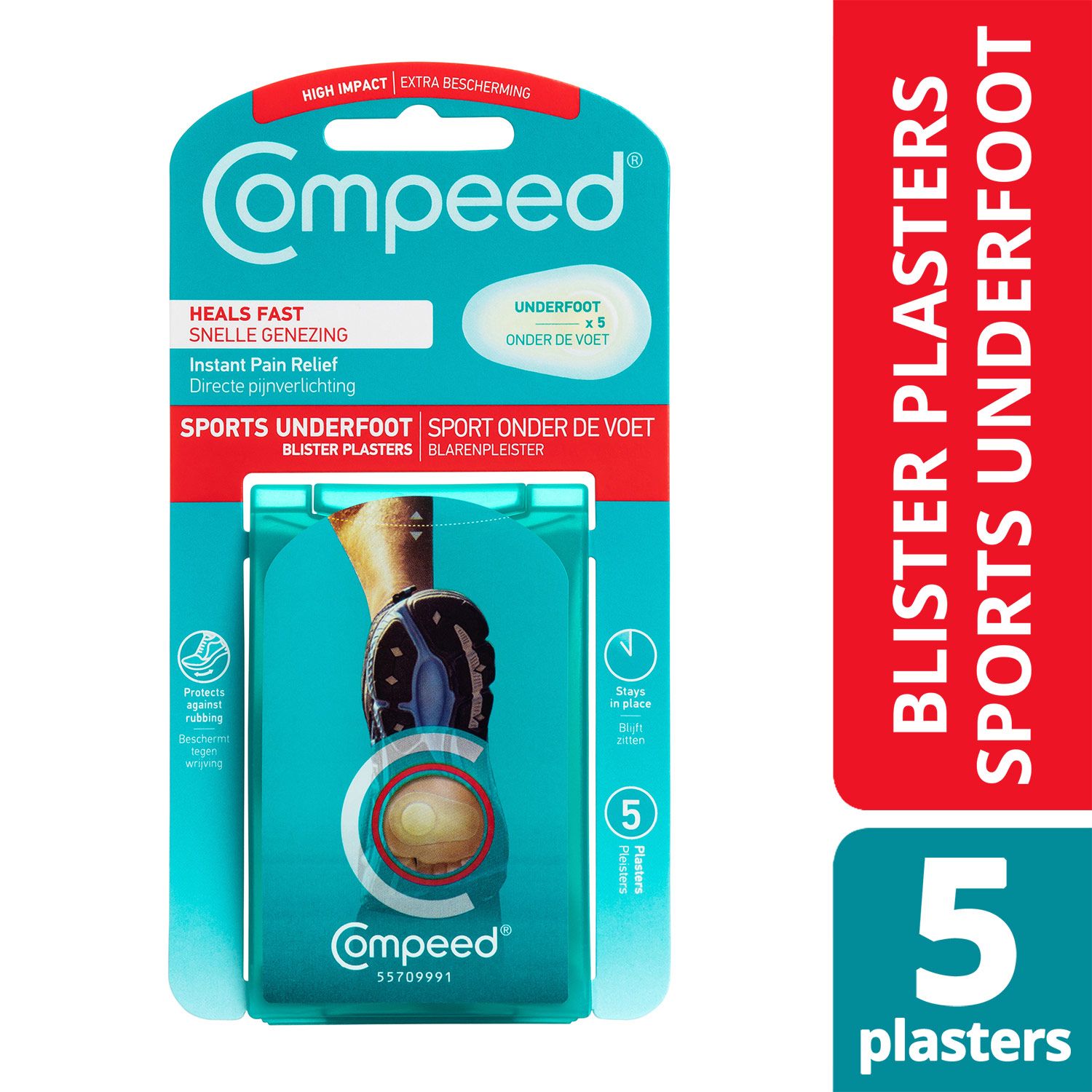 Compeed Hydrocolloid Blister Plasters Sports Underfoot 5&#039;s