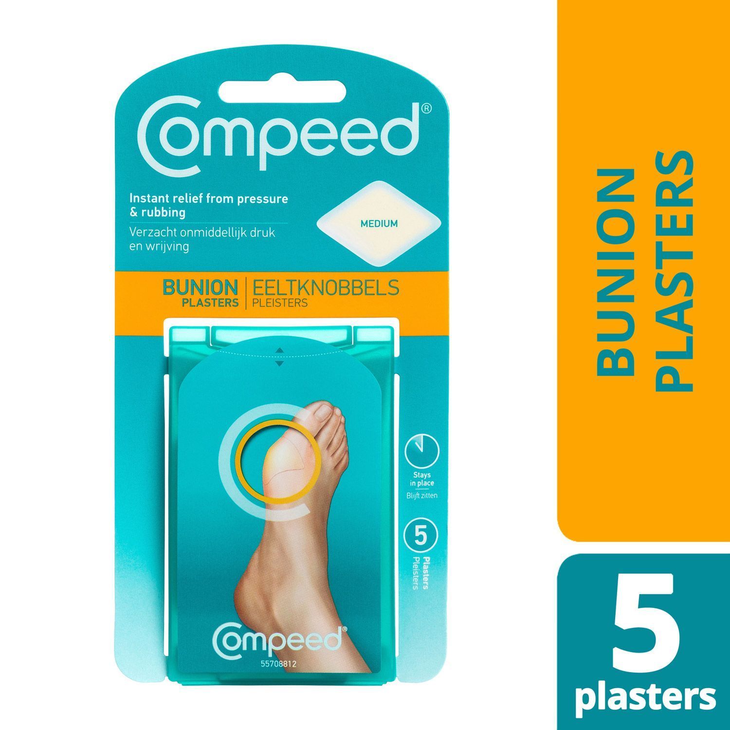 Compeed Hydrocolloid Bunion Plaster Medium 5&#039;s