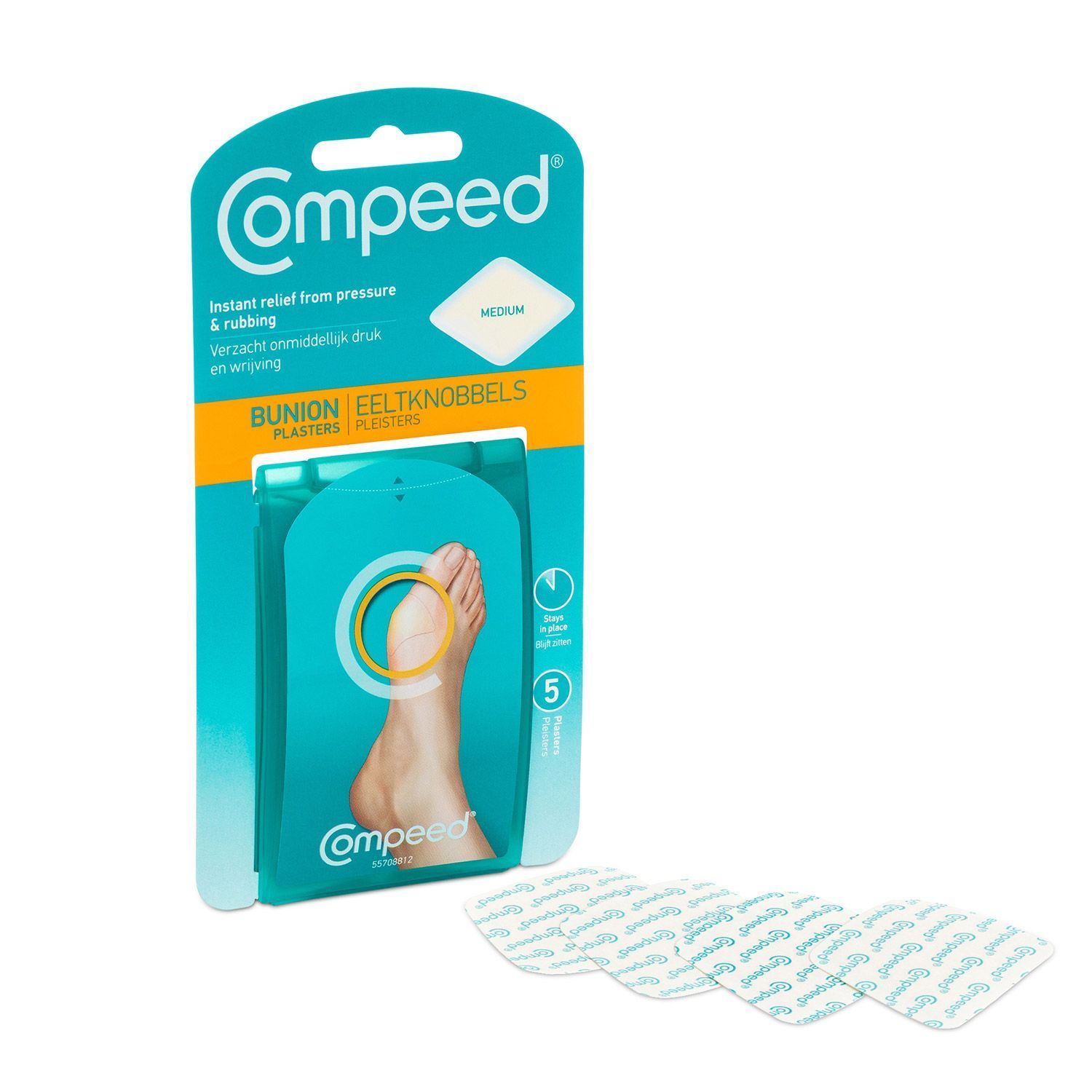 Compeed Hydrocolloid Bunion Plaster Medium 5&#039;s