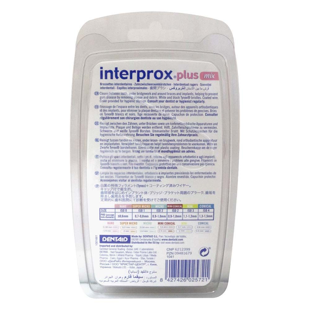 Dentaid Interprox Plus Mix Interproximal Toothbrushes 6&#039;s