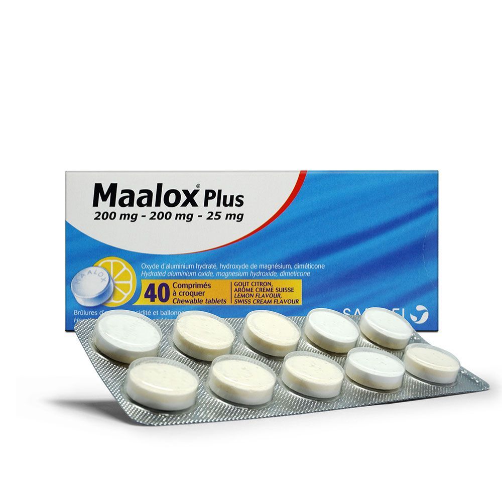 Maalox Plus Tablets 40&#039;s