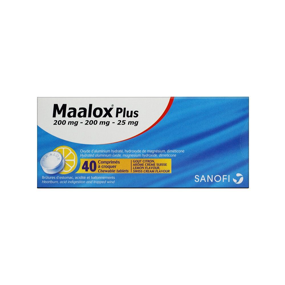 Maalox Plus Tablets 40&#039;s