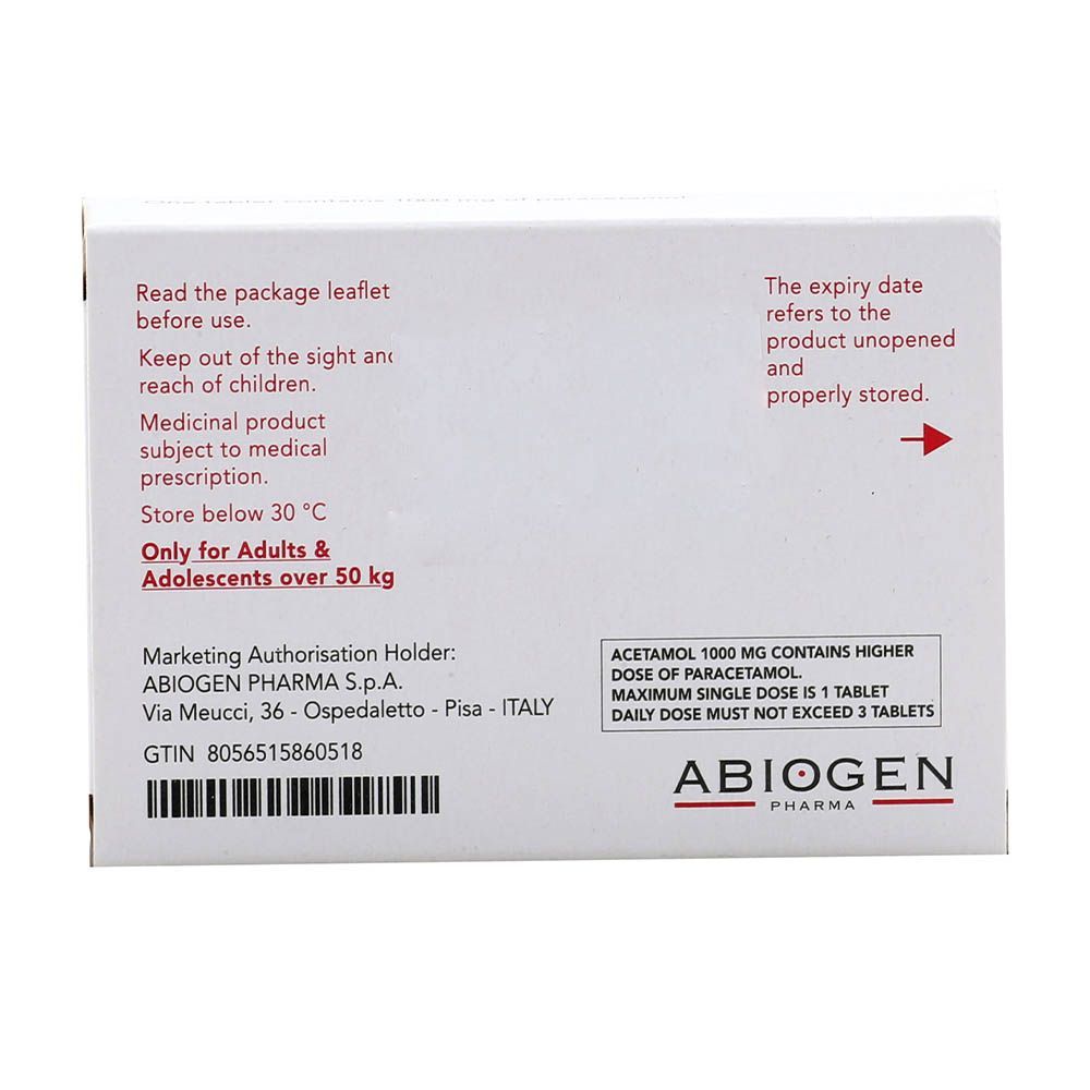 Acetamol 1000 mg Tablets 16&#039;s