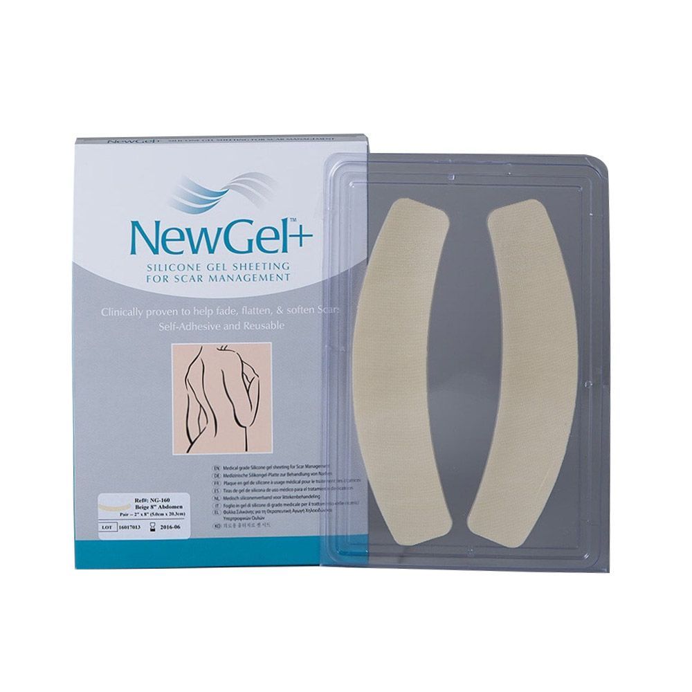 NewGel+ Silicone Strips For C-Section Scars 2*8 Inches Beige 1&#039;s NG-160