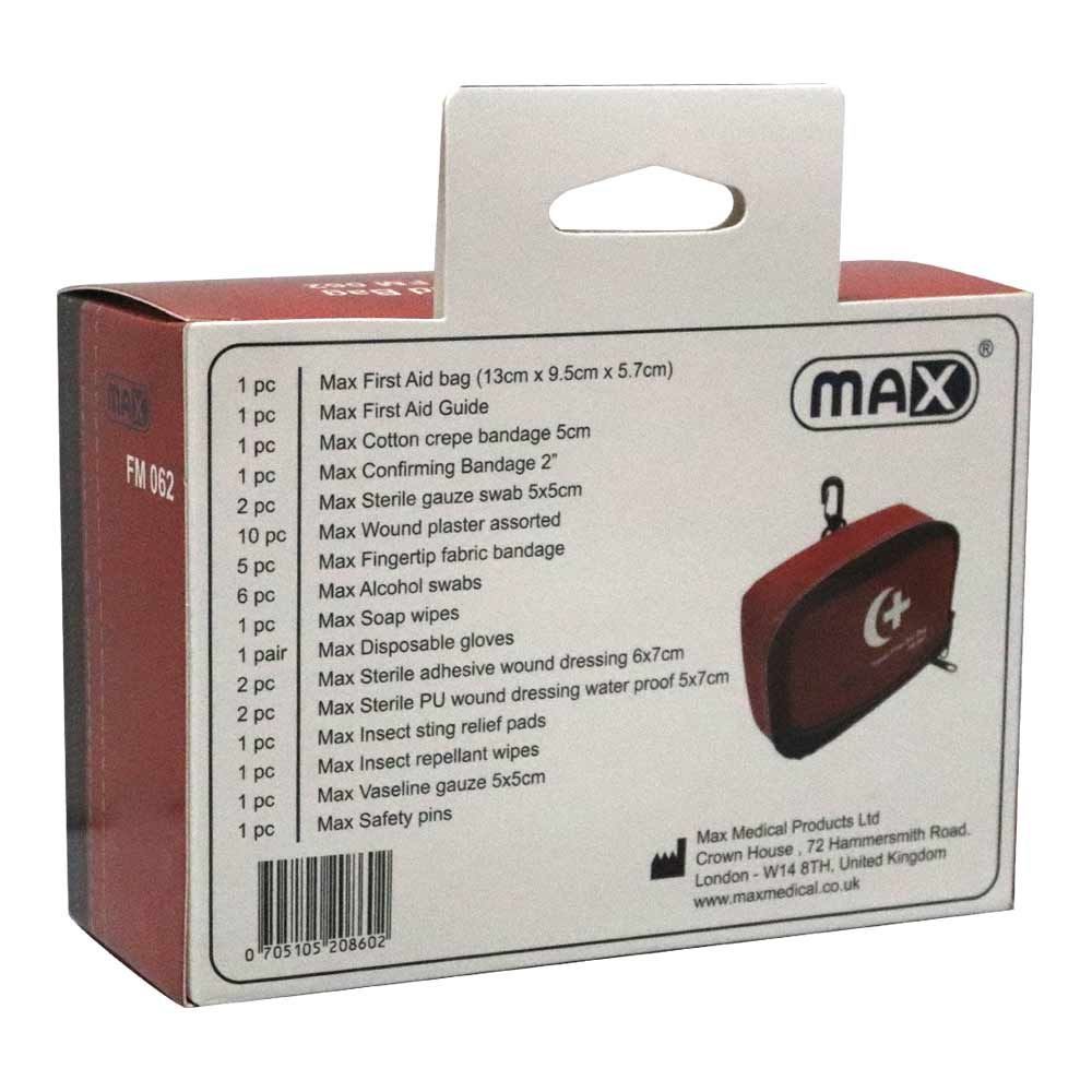 حقيبة الإسعافات الأولية للسفر مع محتويات من ماكس FM062