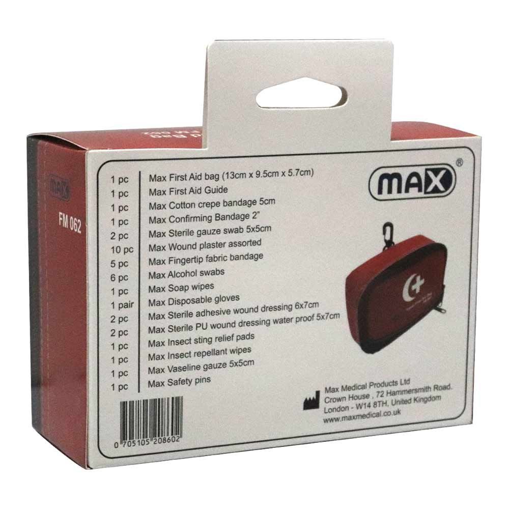 Max FM062 Travel First Aid Bag With Contents