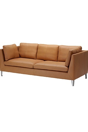 Leather three-seat sofas