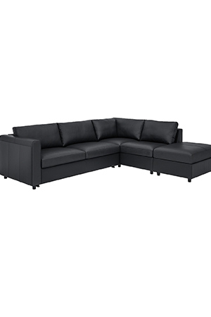 Modular leather/coated fabric sofas