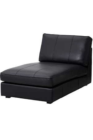 Leather/coated fabric chaise longues