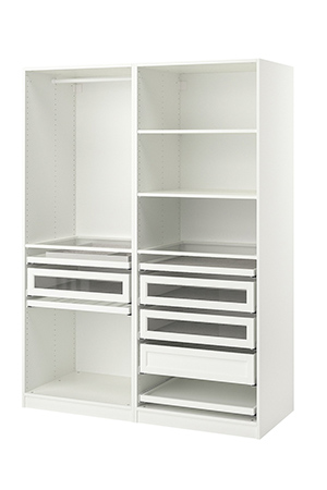 PAX wardrobes without doors