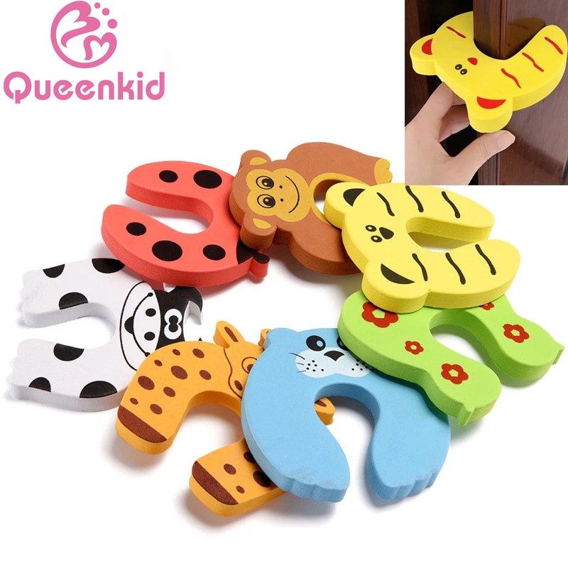 5pcs/lot Baby Safety Protection Cute Animal Security Door Stopper Baby Card Lock Newborn Baby Care Finger Protector