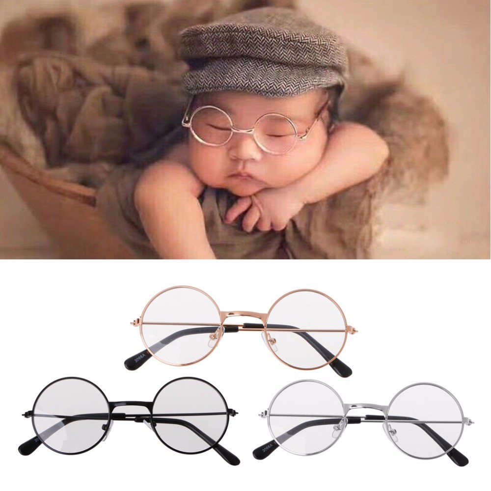 Newborn Baby Clothes Accessories Girl Boy Flat Glasses Photography Props Gentleman Studio Shoot